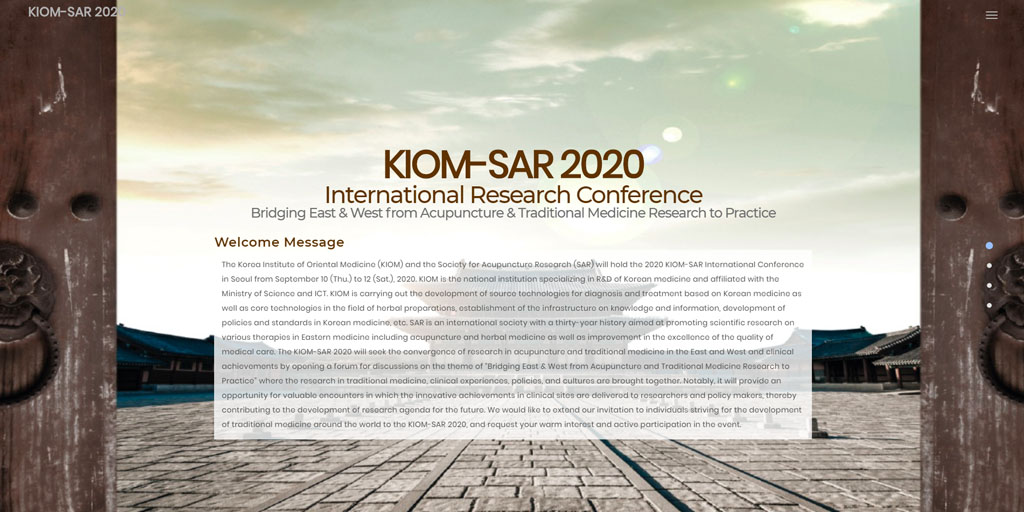 Call for Paper – KIOM-SAR 2020 – International Research Conference, 10-12 September 2020, The-K Hotel, Seoul