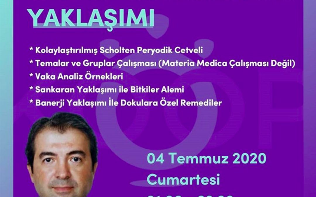 GETAT, HOMEOPATİ, Bütünsel Homeopati Yaklaşımı, Webinar, 04 Temmuz 2020, Ankara-Türkiye