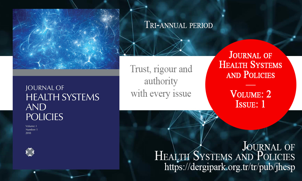 JHESP, April 2020 – Journal of Health Systems and Policies, Year: 2020, Volume: 2, Issue: 1, Release Date: 10 April 2020