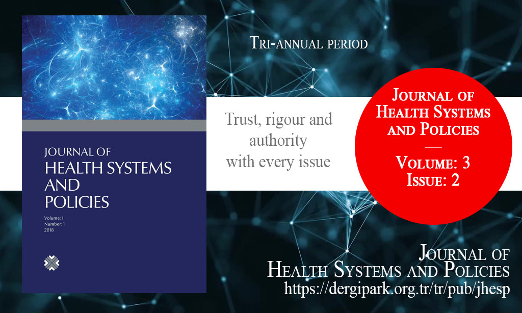 JHESP, September 2021 – Journal of Health Systems and Policies, Year: 2021, Volume: 3, Issue: 2, Release Date: 6 September 2021